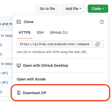 GitHub Download Zip GitHub repository interface showing options for cloning and downloading with the 'Download ZIP' button highlighted.
