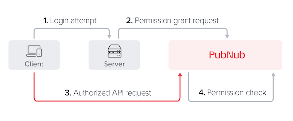 Client Devices → Your Server → PN Network ← Client Devices