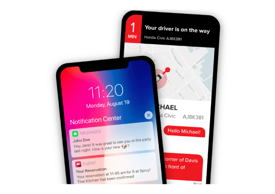 Push Notification Iphone Small Mobile phones images are showing mobile push notifications developer path