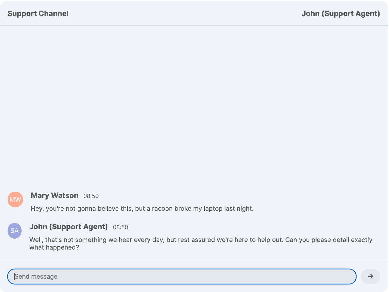 Sample chat