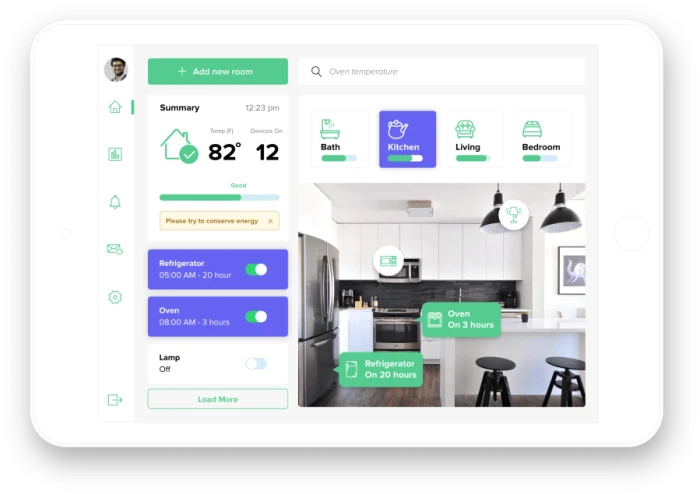 IoT Preview Image Smart home app image is demonstrating the iot developer path